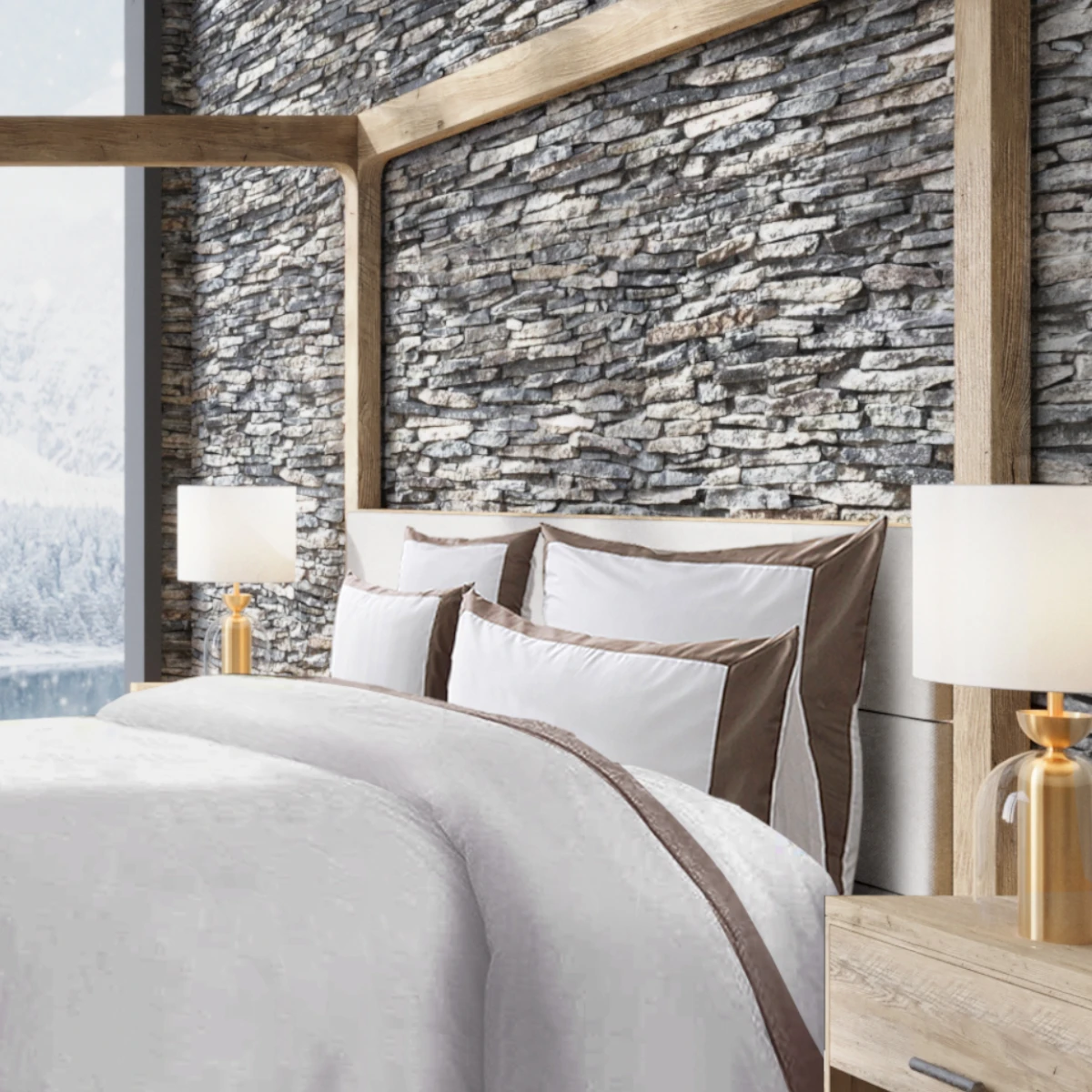 ベッド ホテルライクインテリア