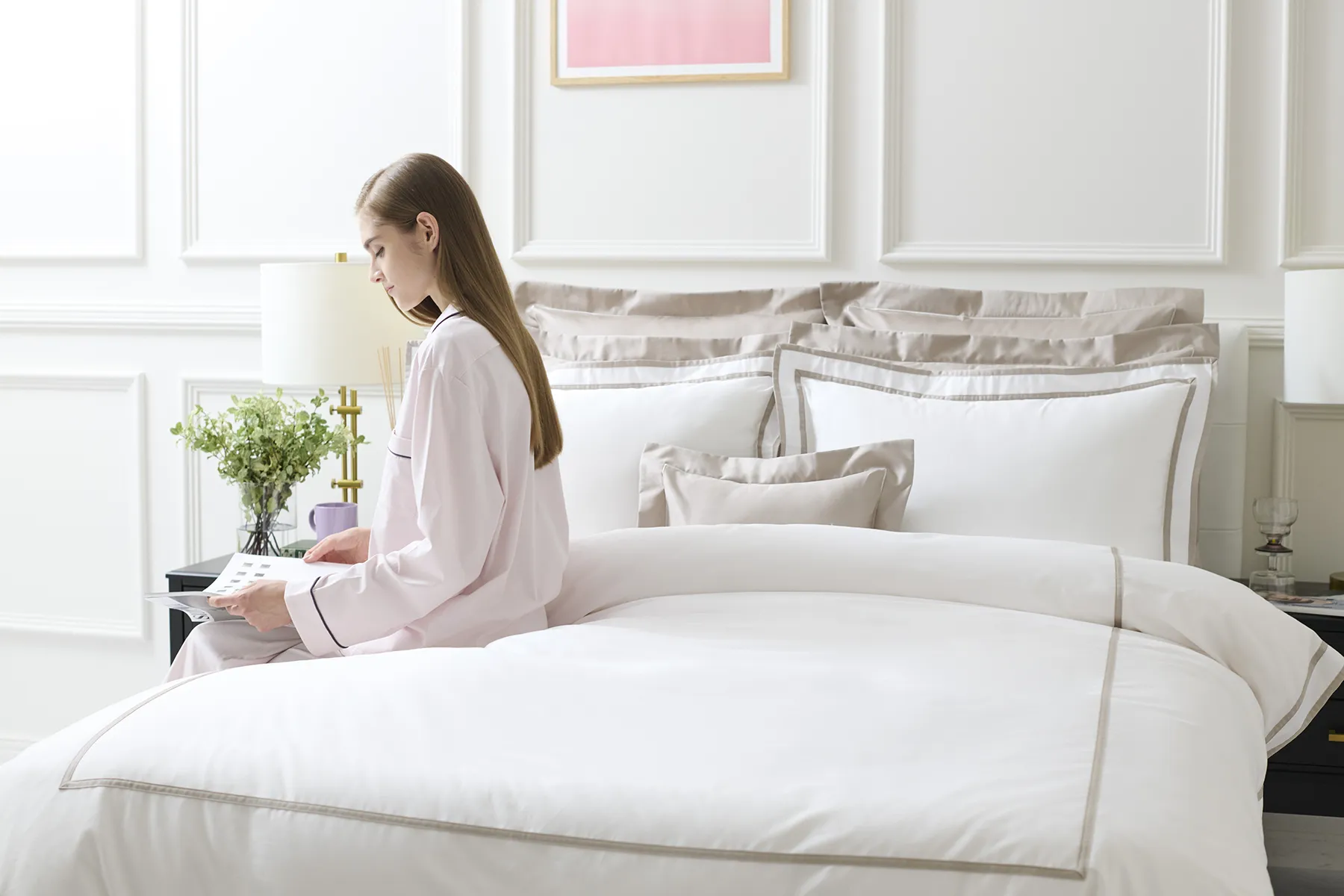 コットンジャージーパジャマ さらに心地よく、しなやかなワンピースパジャマ