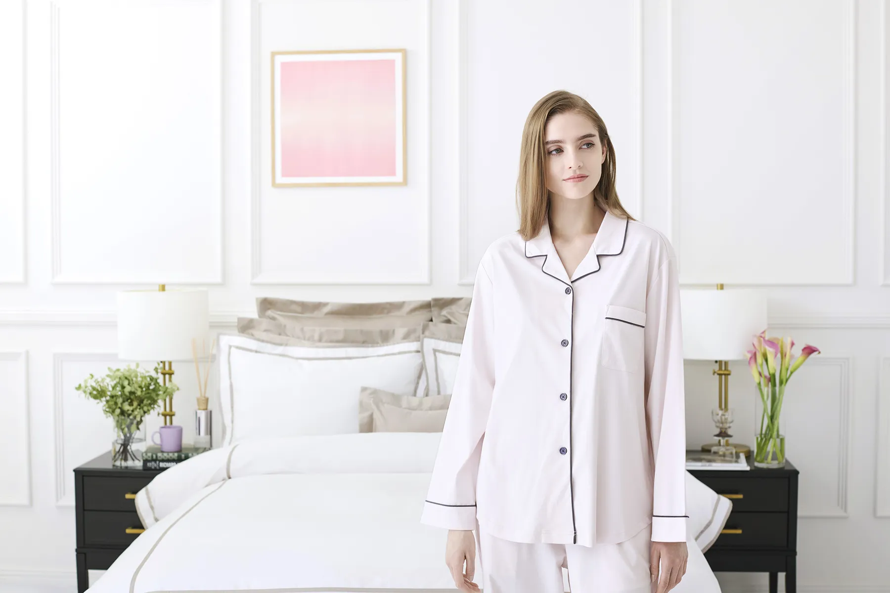 コットンジャージーパジャマ 大人のこなれたリラックススタイル