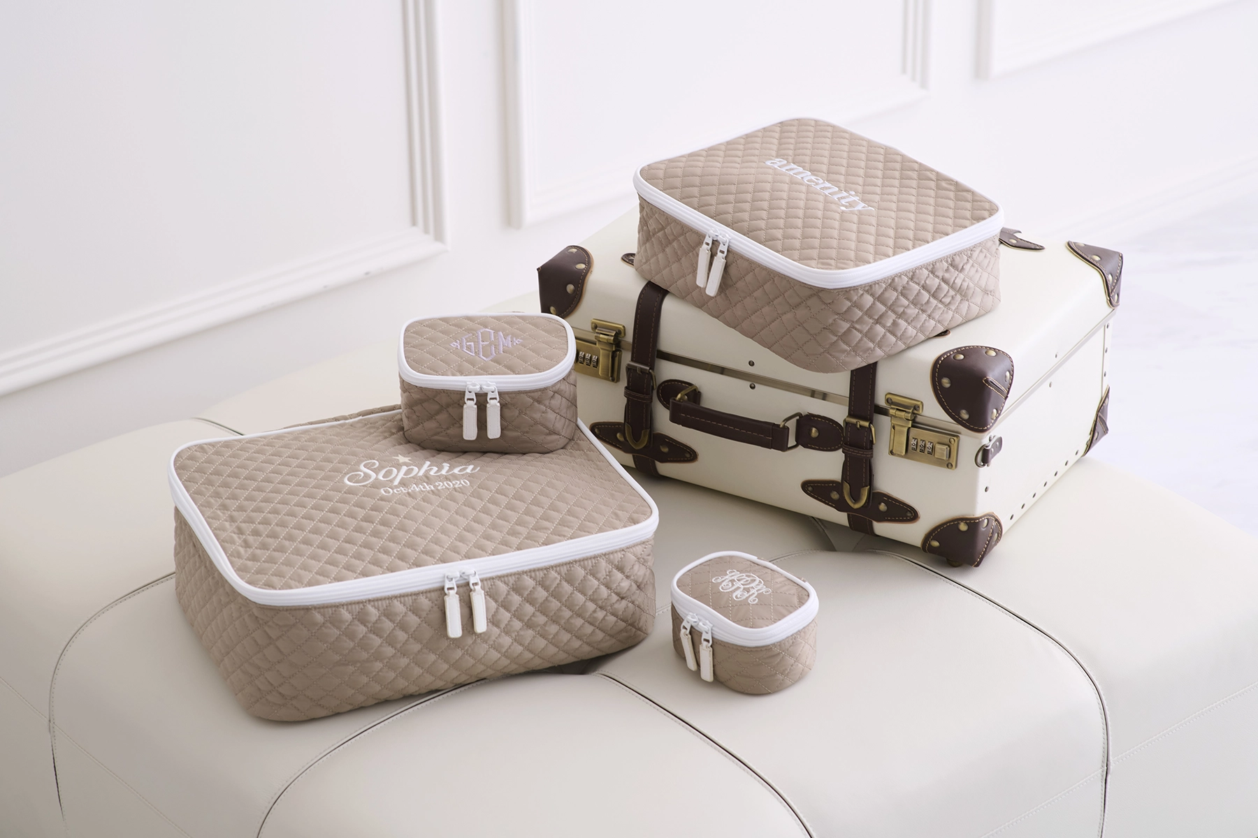 新品Hotel like interior ホテルライクインテリア　ポーチ 4個 HOTEL LIKE INTERIOR Diamond Quilt Pouch / ホテルライク