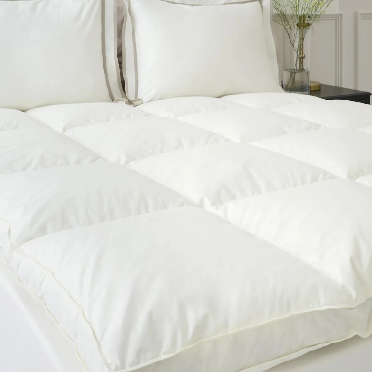 ダウン・フェザーベッドパッド ｜高級ホテル仕様｜羽毛ベッドパッド