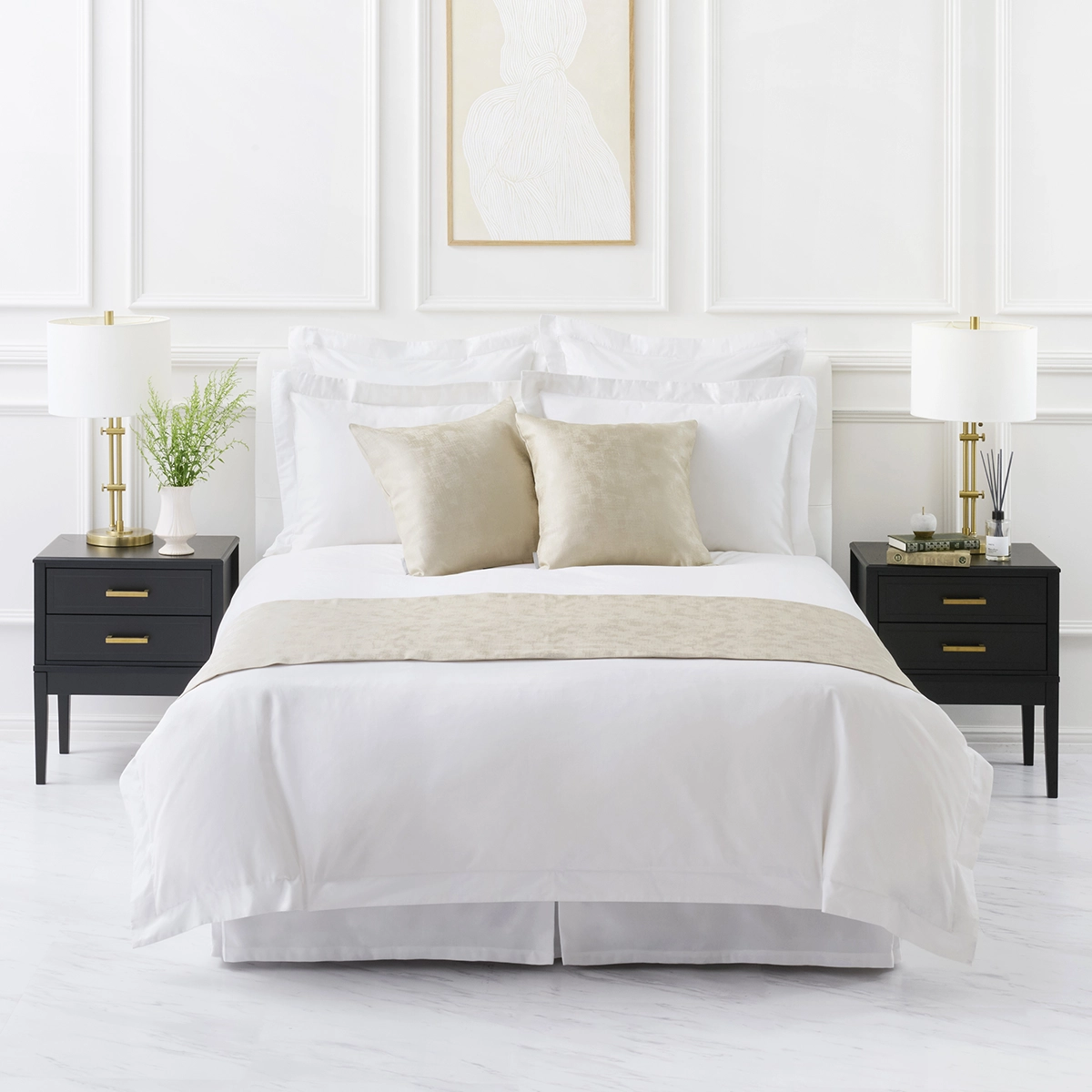 シャンパン ベッドスロー グローイングウィーブ ホテルライクインテリア