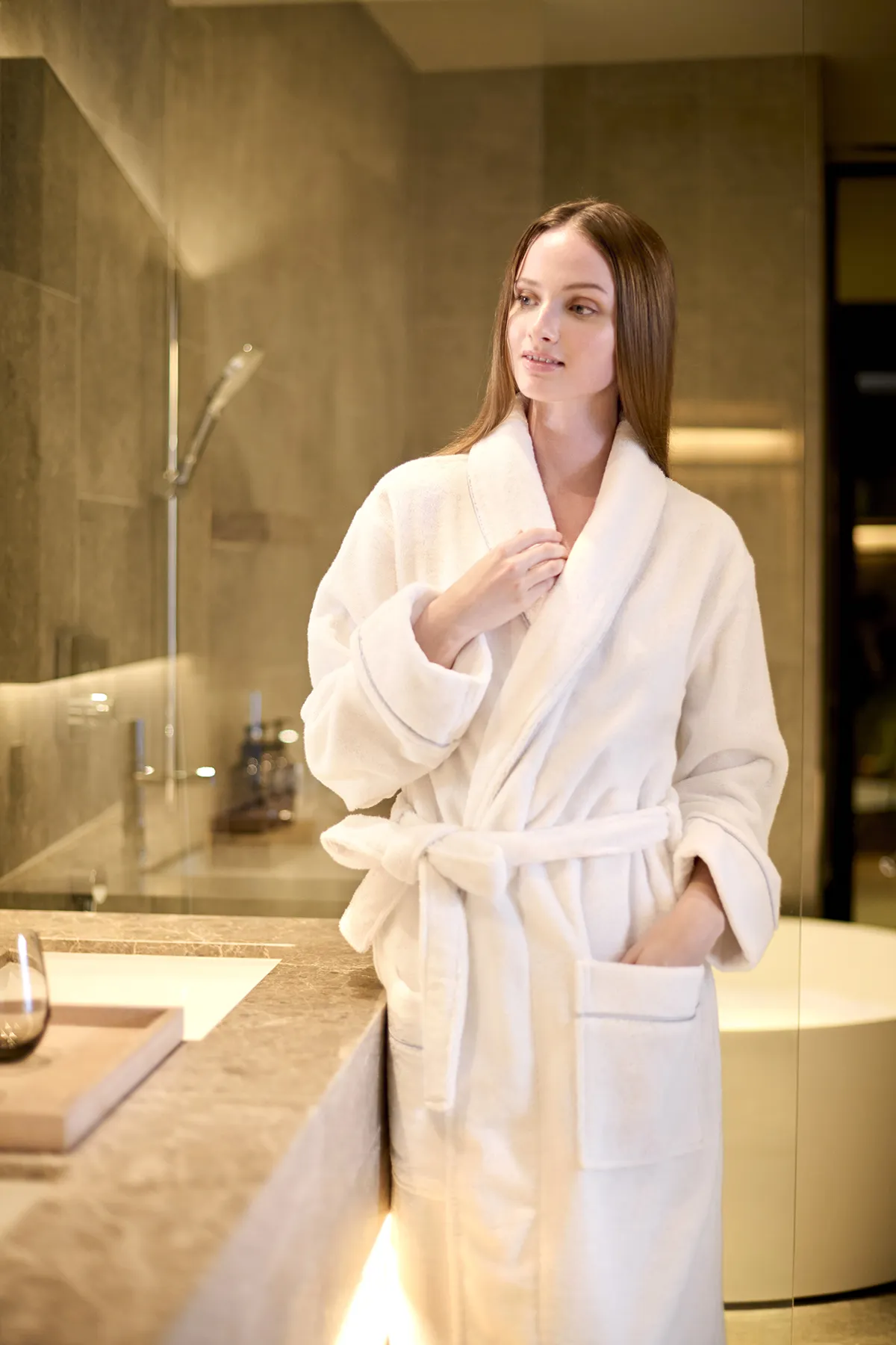 ハイドロコットン トルコ バスローブ ホワイト