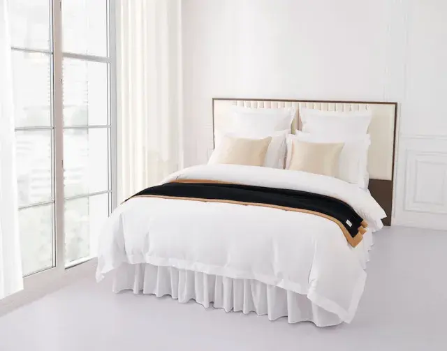 ブラックのブランケット・高級ウール 毛布 | シングル | 140×190cm