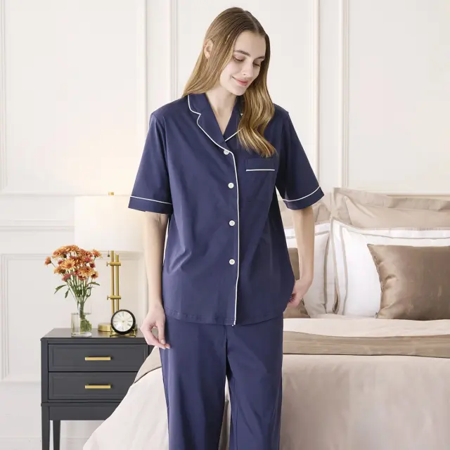 コットンジャージー 半袖パジャマ