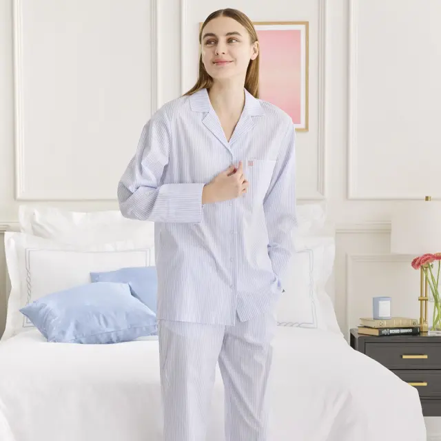 コットンツイルストライプパジャマ