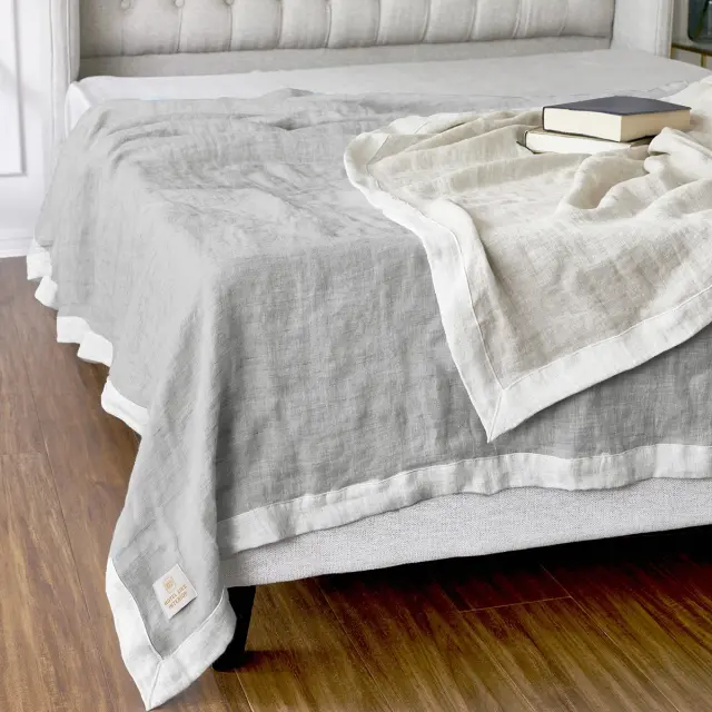 フレンチリネン リバーシブルガーゼケット