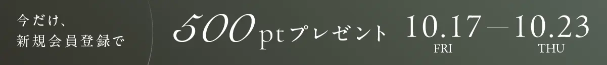 新規会員登録特典500ポイント