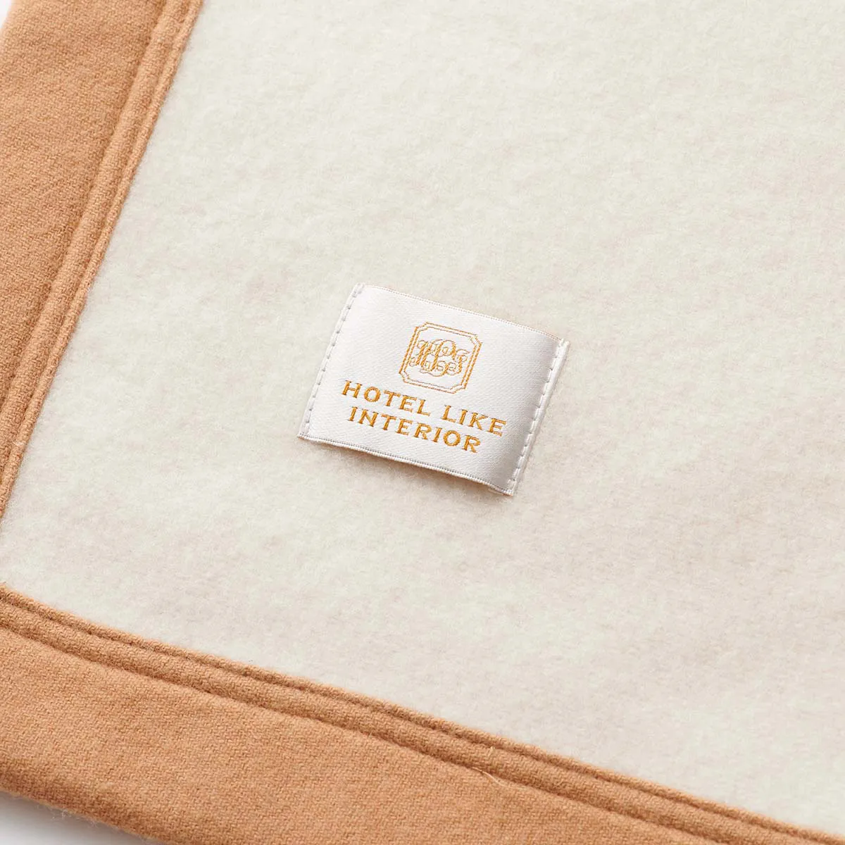 ブラックのブランケット・高級ウール 毛布 | シングル | 140×190cm