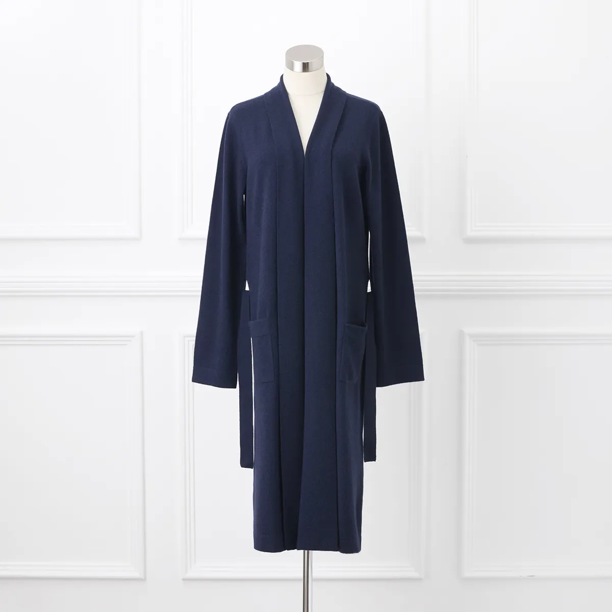 ウールカシミヤガウン ネイビー