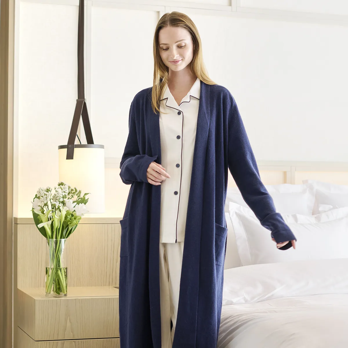 ウールカシミヤガウン